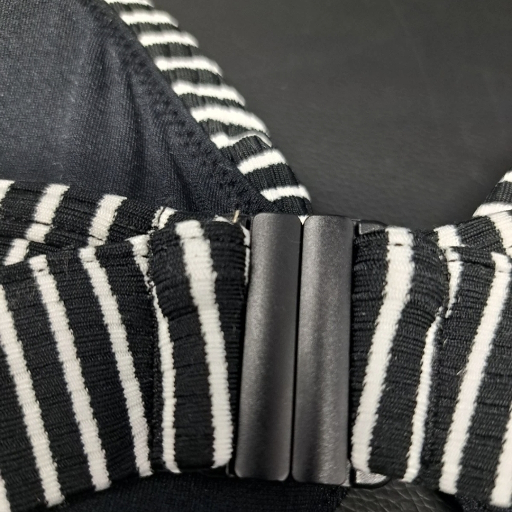Seafolly Go Overboard Bralette - Black & White Stripe - Picture 5 of 5